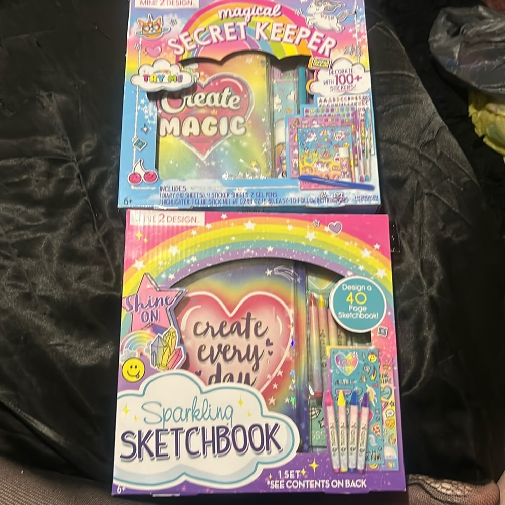 2 Different: Secret Keeper & Sparkling Sketchbook (New)